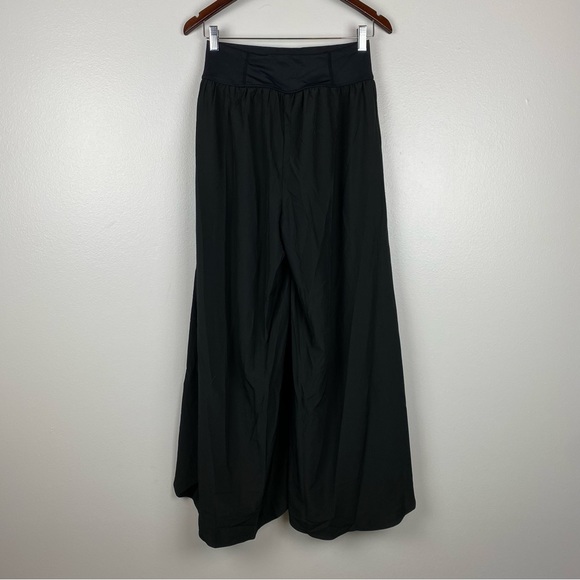 Halara Black Breezeful High Waisted Palazzo Flowy Split Wide Leg Pants M NWT - Picture 6 of 9